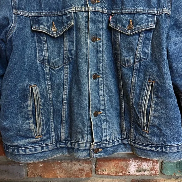 SOLD 1990s Levi's Blanket Lined Red Tag Made in USA Denim Jacket 70506-0316 - Picture 6 of 16